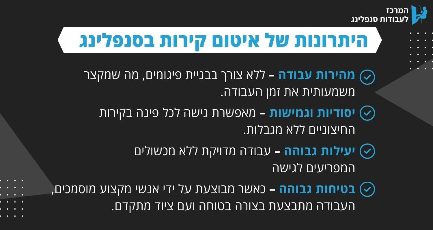 היתרונות של איטום קירות בסנפלינג